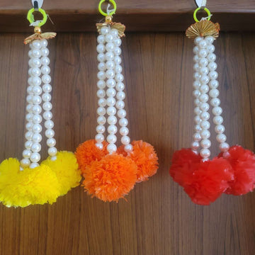 Sharu Space Mariegold Pearl Hangings - 1pc