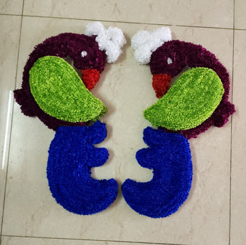Foam Peacock with Fur - 2Pcs