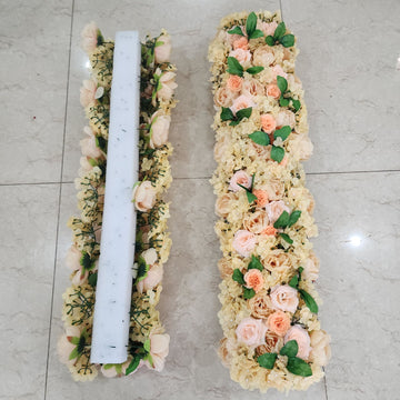 Peach Artificial Flower Panel - 2ft