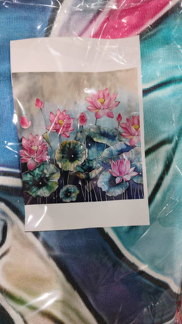 Sharu Space Satin Lotus Backdrop - 8ftx8ft