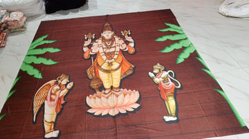 Sharu Space Satin Vishnu Murthy Backdrop - 8ftx8ft