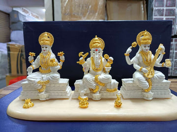 Lakshmi Ganapati Saraswati Idols Set