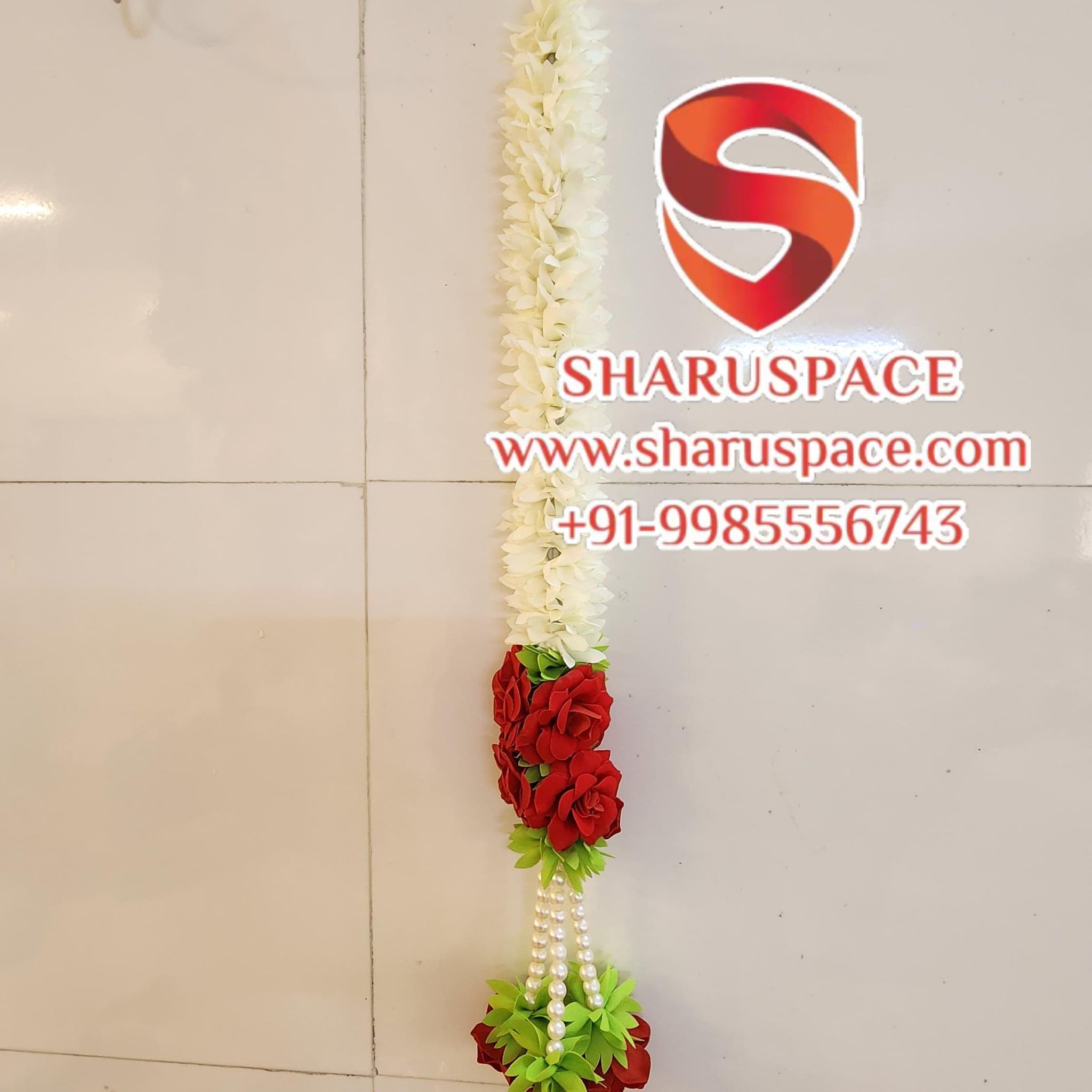 Sharu Space Short Roses String with Pearl Bunch