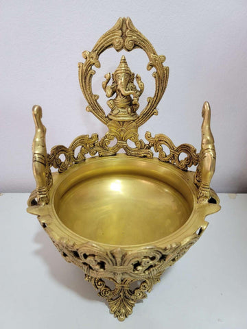 Sharu Space Designer Brass Ganesh Urili