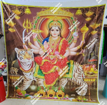 Sharu Space DurgaDevi Premium Backdrop - 8ftx8ft