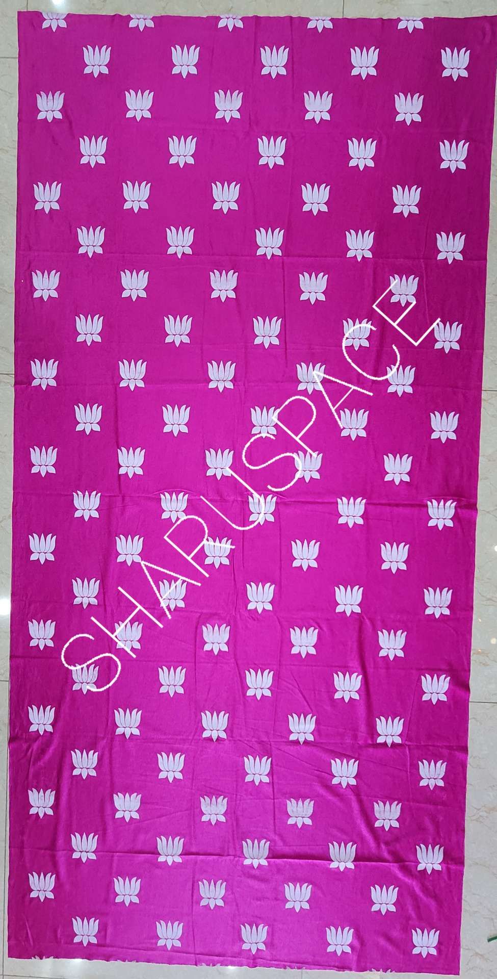 Sharu Space 4.5X8 Feet Lotus Print Backdrop, Pink