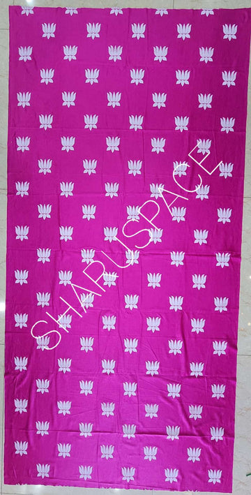 Sharu Space 4.5X8 Feet Lotus Print Backdrop, Pink