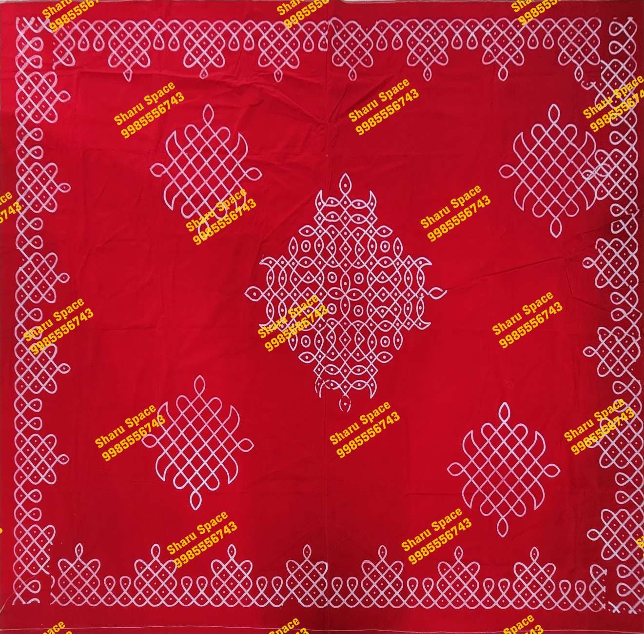 Sharu Space Red Velvet 4 Border Backdrop - 8ftx9ft