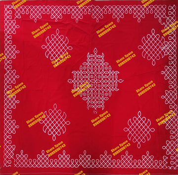 Sharu Space Red Velvet 4 Border Backdrop - 8ftx9ft