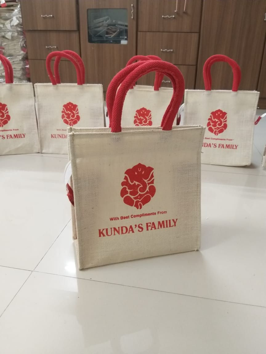Sharu Space Customized Jute Bag with Printing