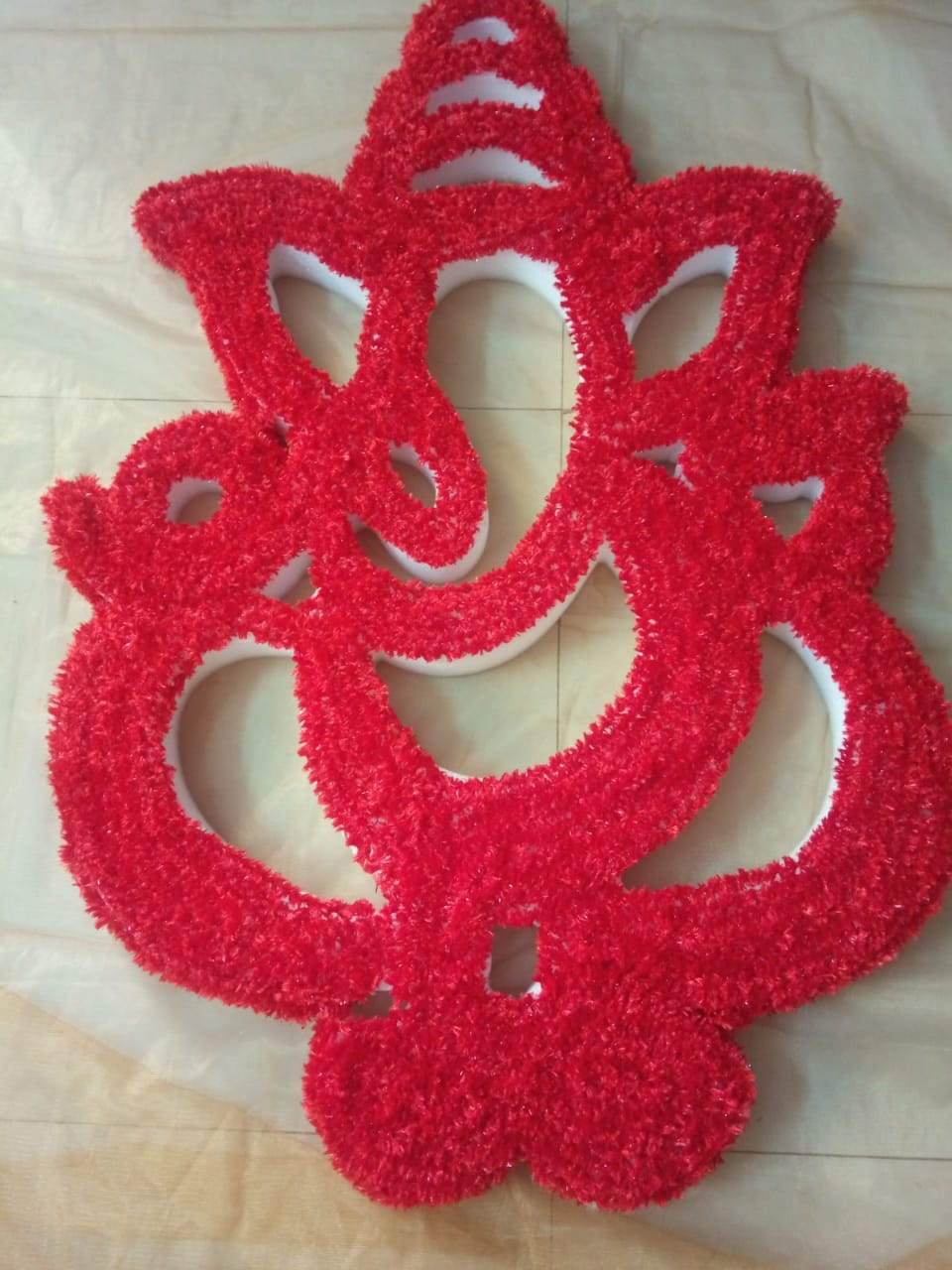 Foam Fur Ganesh Red - 2ft