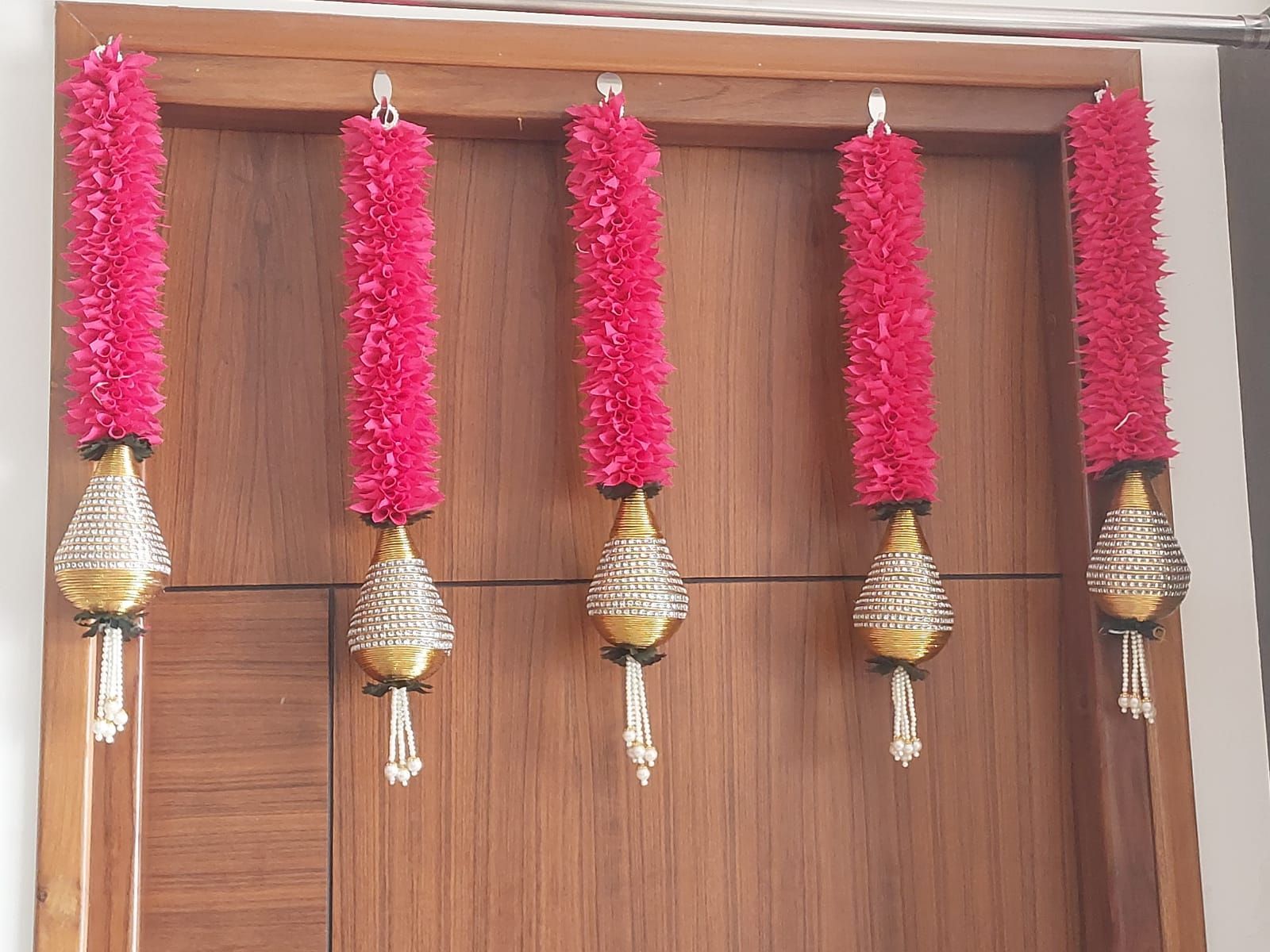Sharu Space Cloth hanging Garland, pink (1.5ft)