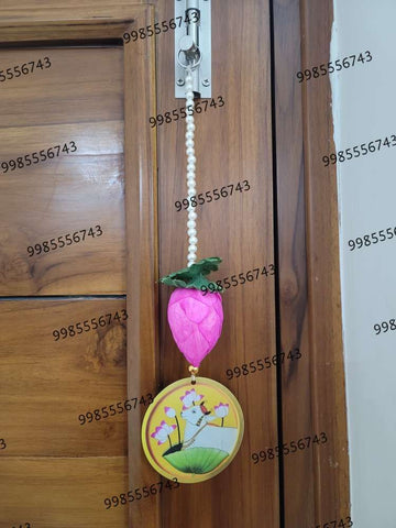 Sharu Space Lotus Bud door décor Hanging, pink/white (10 inch)
