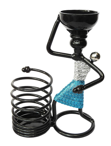 Metal Mother & Baby Pen Holder