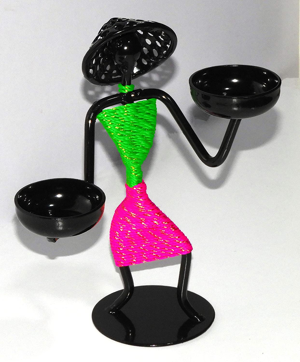 Metal Lady Tea Light Holder