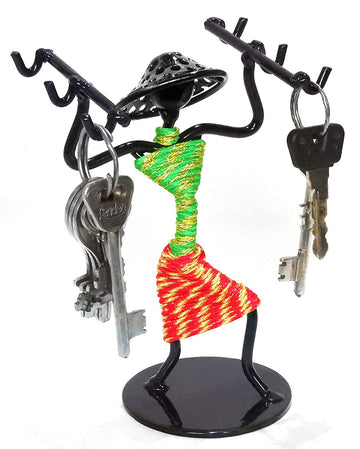 Metal Lady Keychain Holder