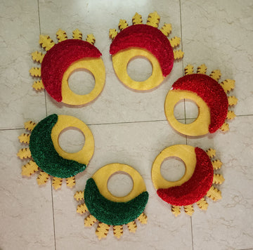 Foam Jhumka Set - 6Pcs