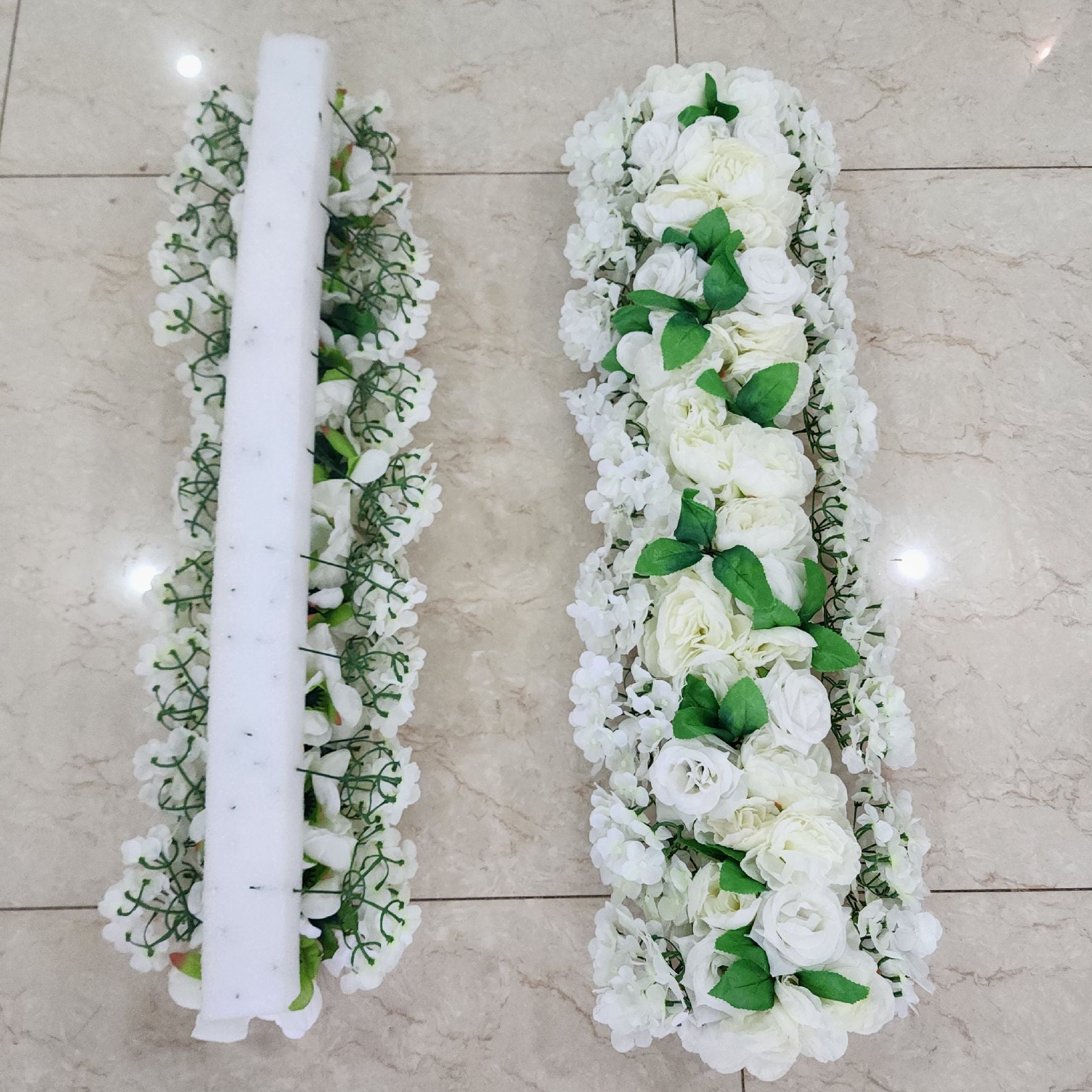 White Artificial Flower Panel - 2ft