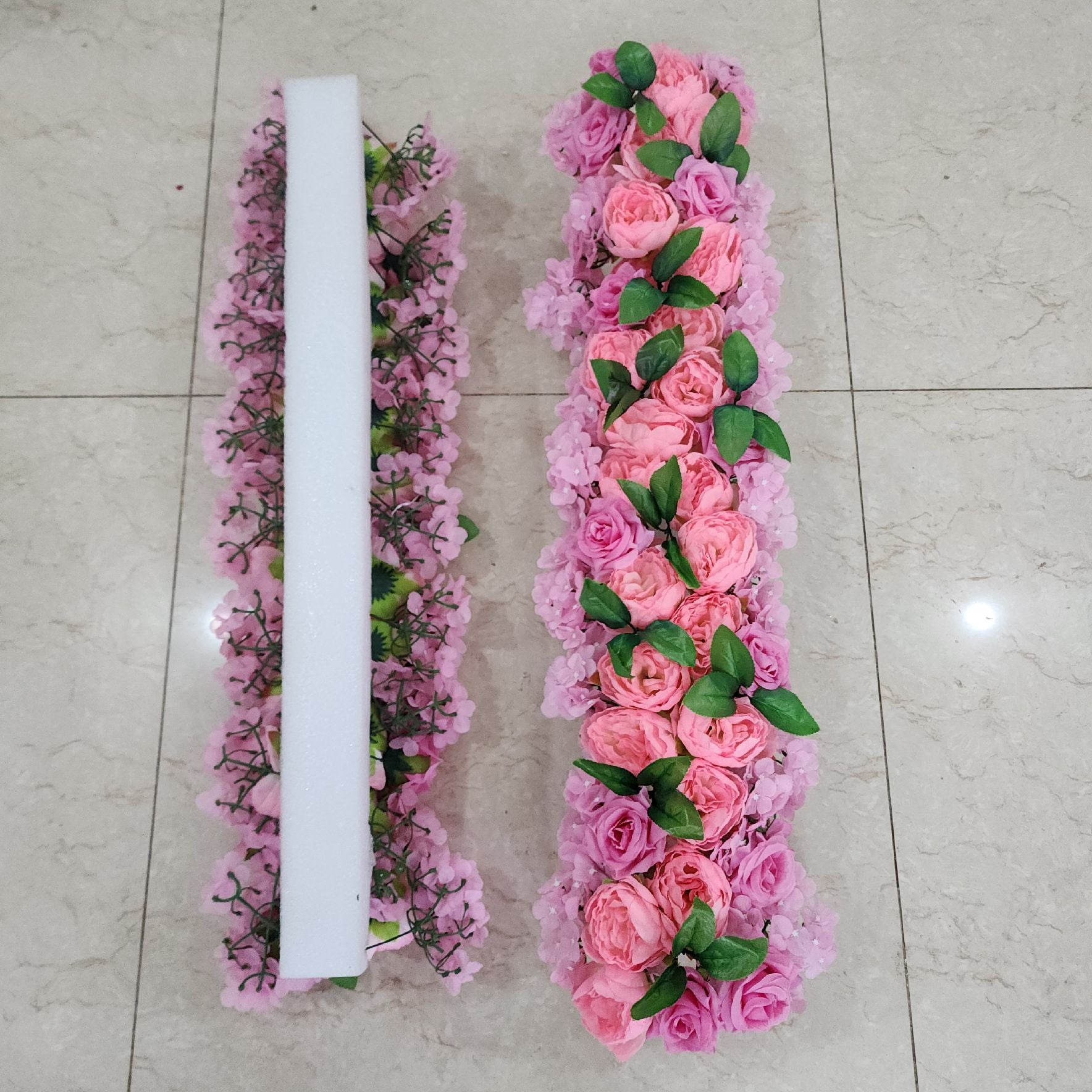 Light Pink Artificial Flower Panel - 2ft