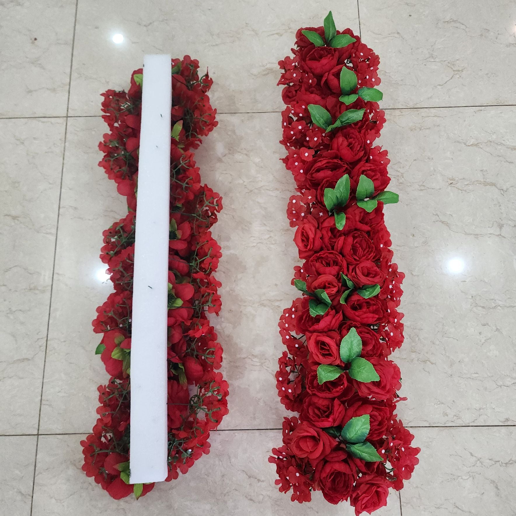 Red Artificial Flower Panel - 2ft