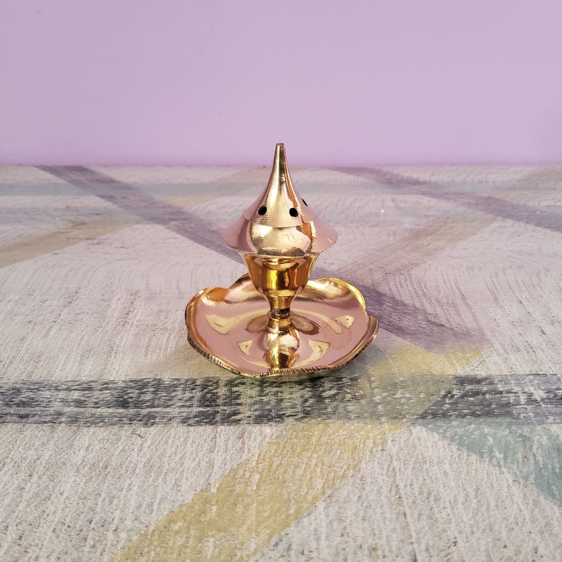 Sharu Space Brass Agarbati Stand - Small