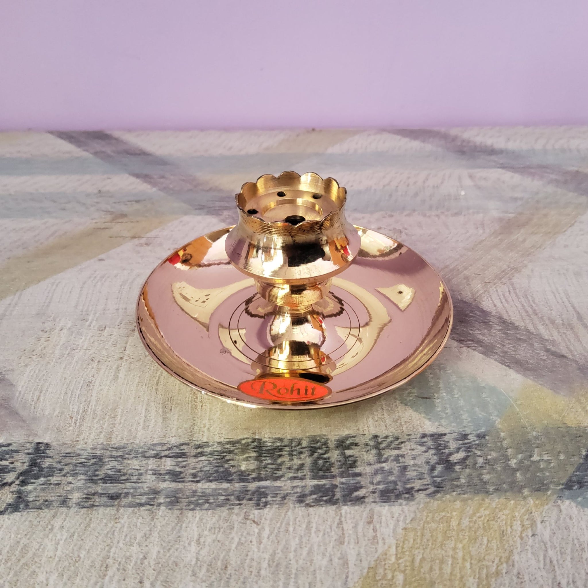 Sharu Space Brass Agarbati Stand - Medium