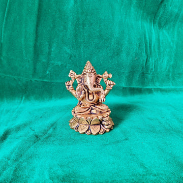 Sharu Space Brass Ganesh Idol - Small