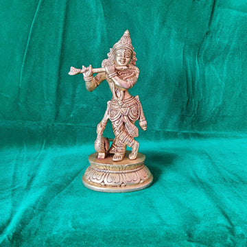 Sharu Space Brass Small Krishna - 8in