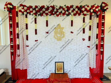 Sharu Space Floral Cloth Backdrop Combo
