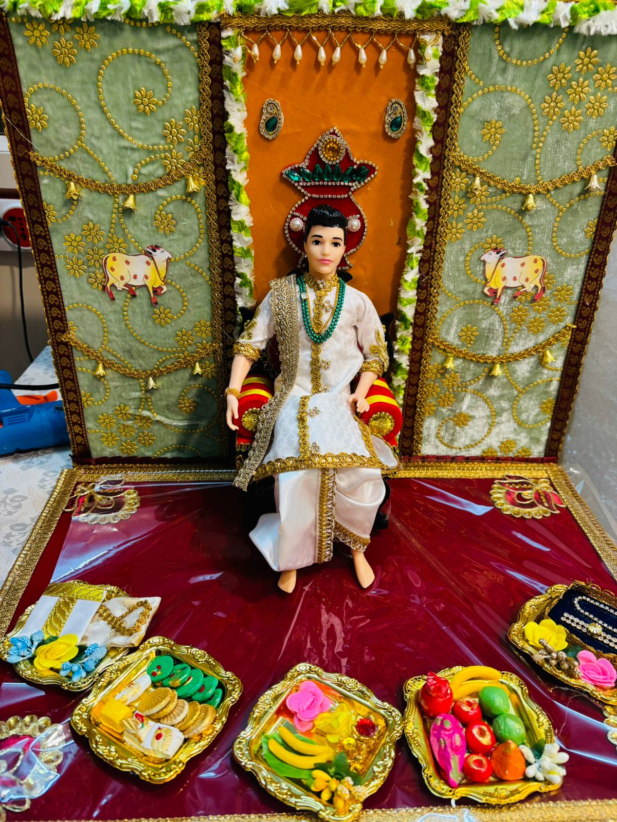 Sharu Space Premium Dhoti Ceremony Doll Set